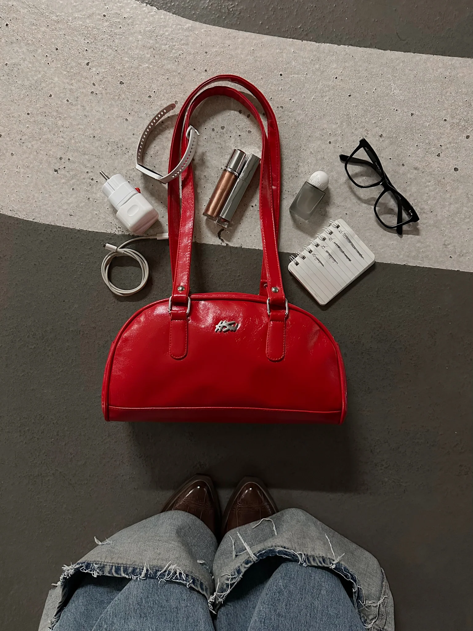 BOWLER BAG RED