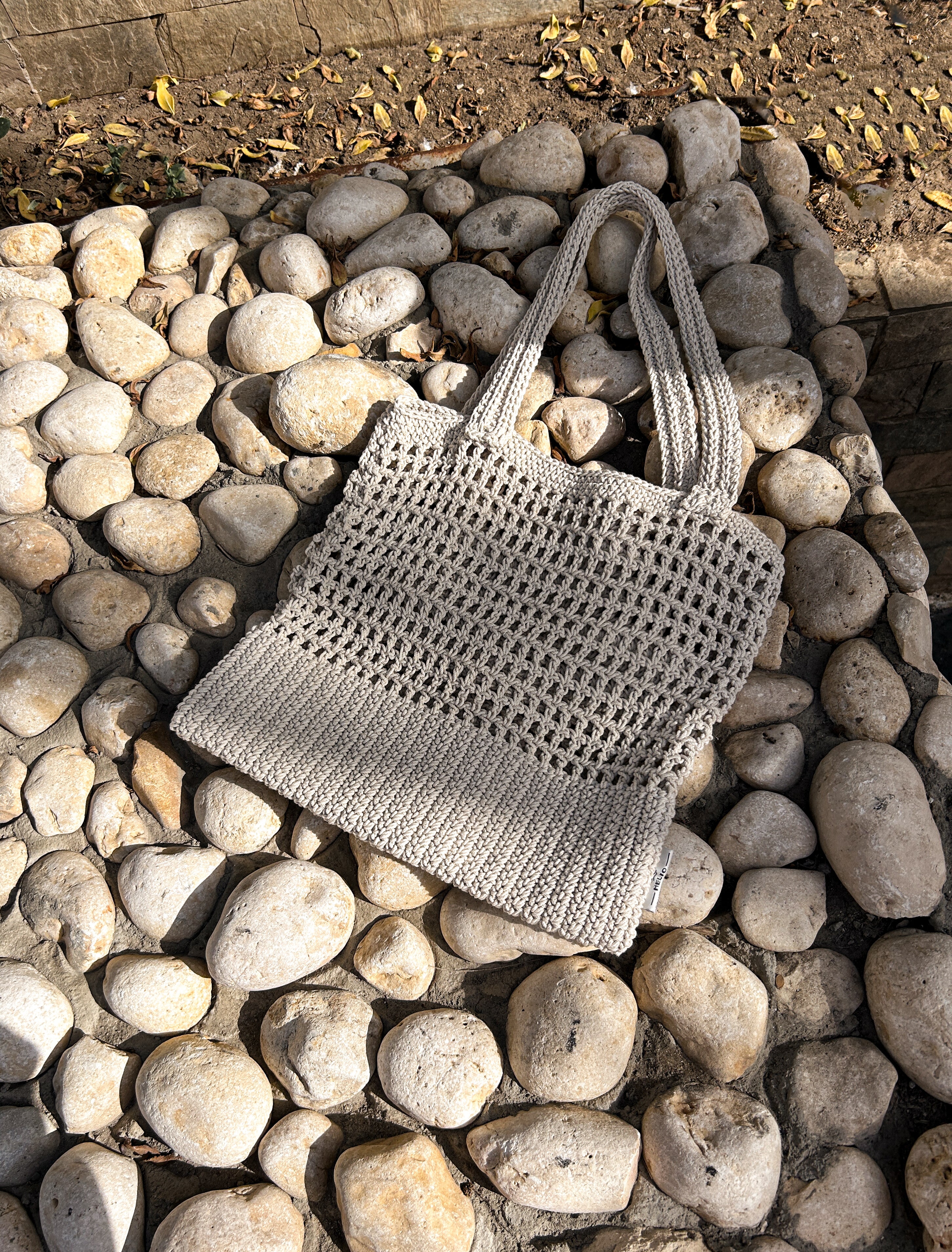 CROCHET BAG BEIGE - Image 3