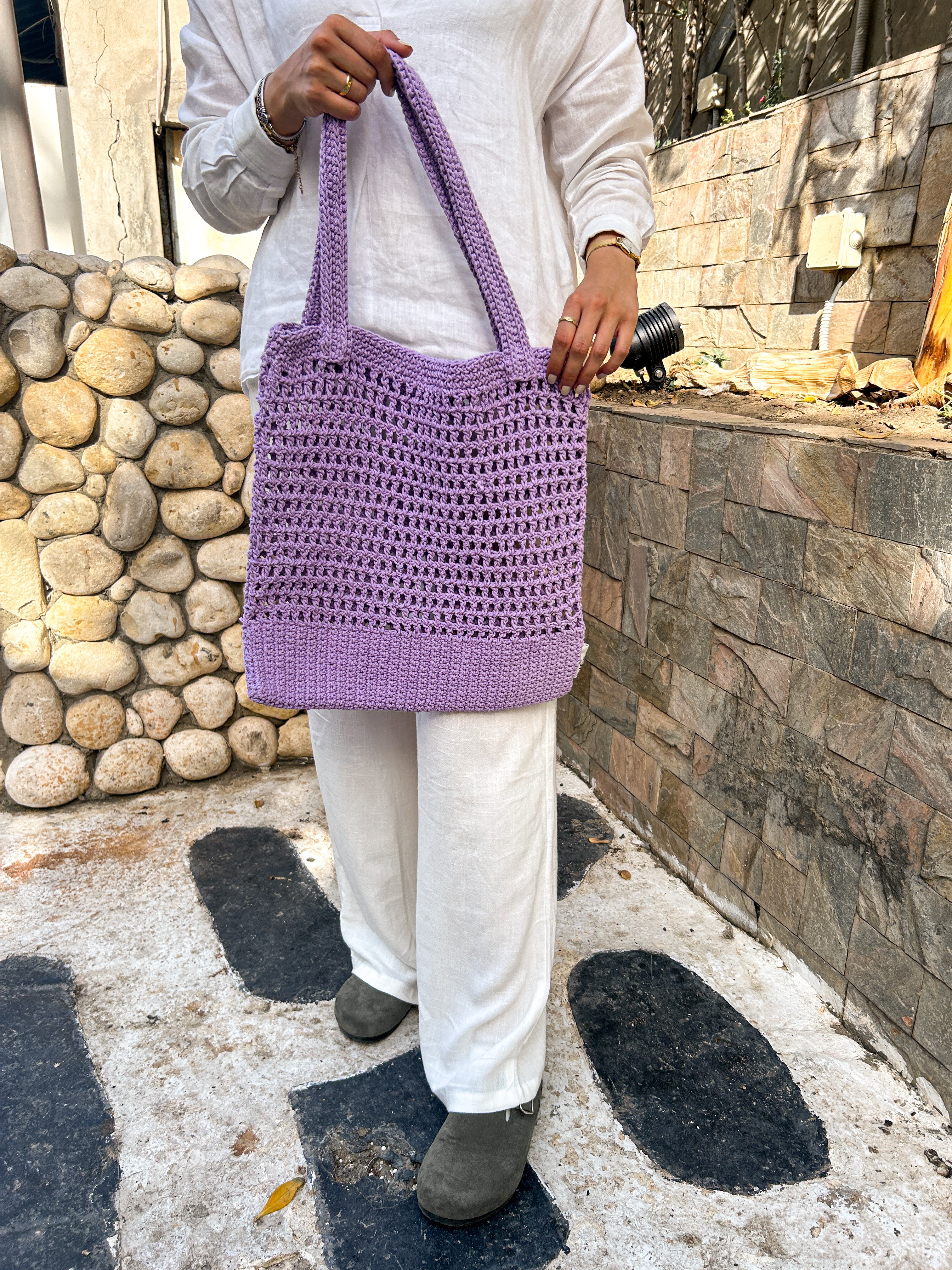 CROCHET BAG LIGHT VIOLET - Image 3