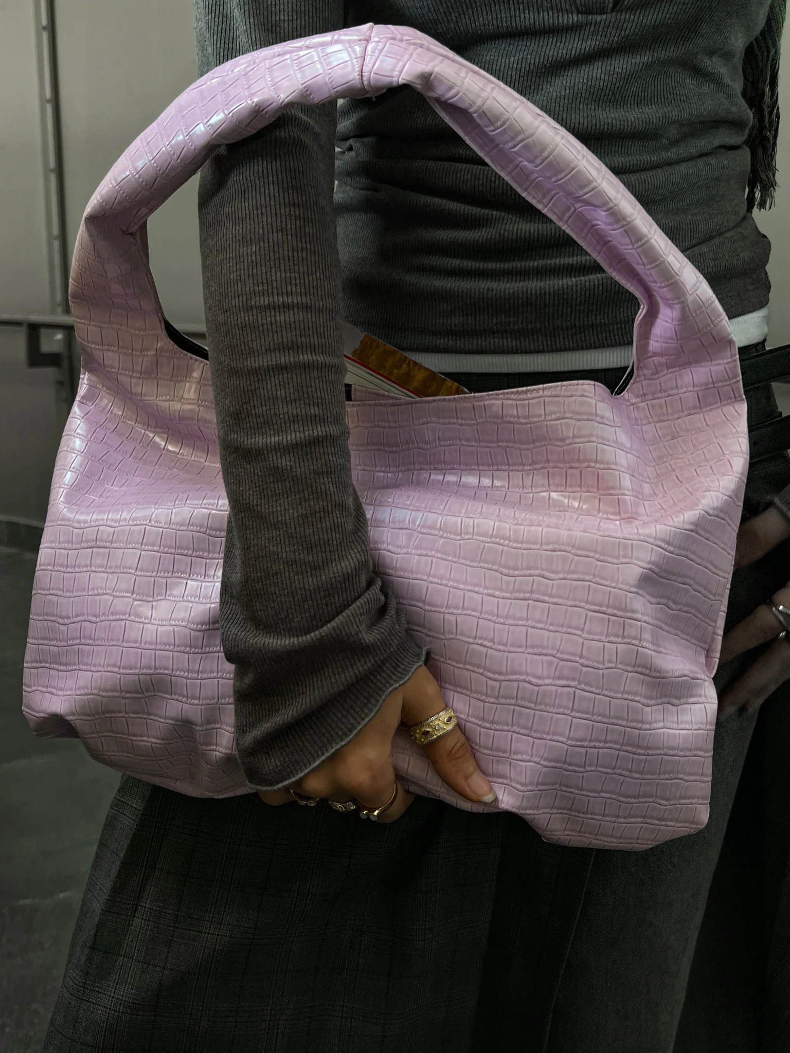 CROCO BAG LAVENDER - Image 4