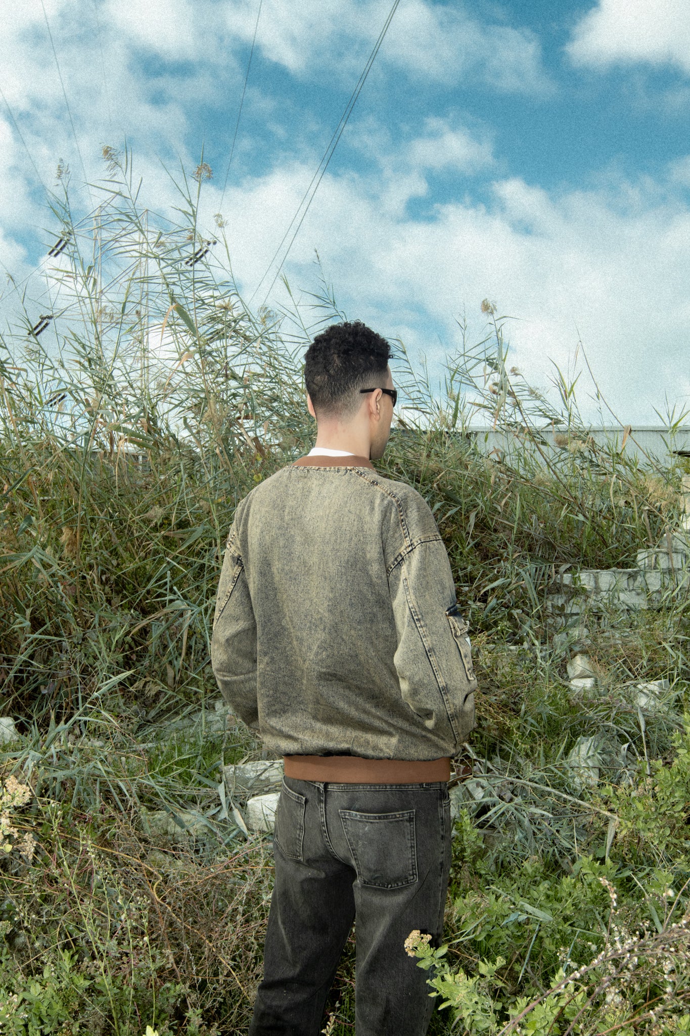 DENIM BOMBER JACKET BRONZE - Image 2