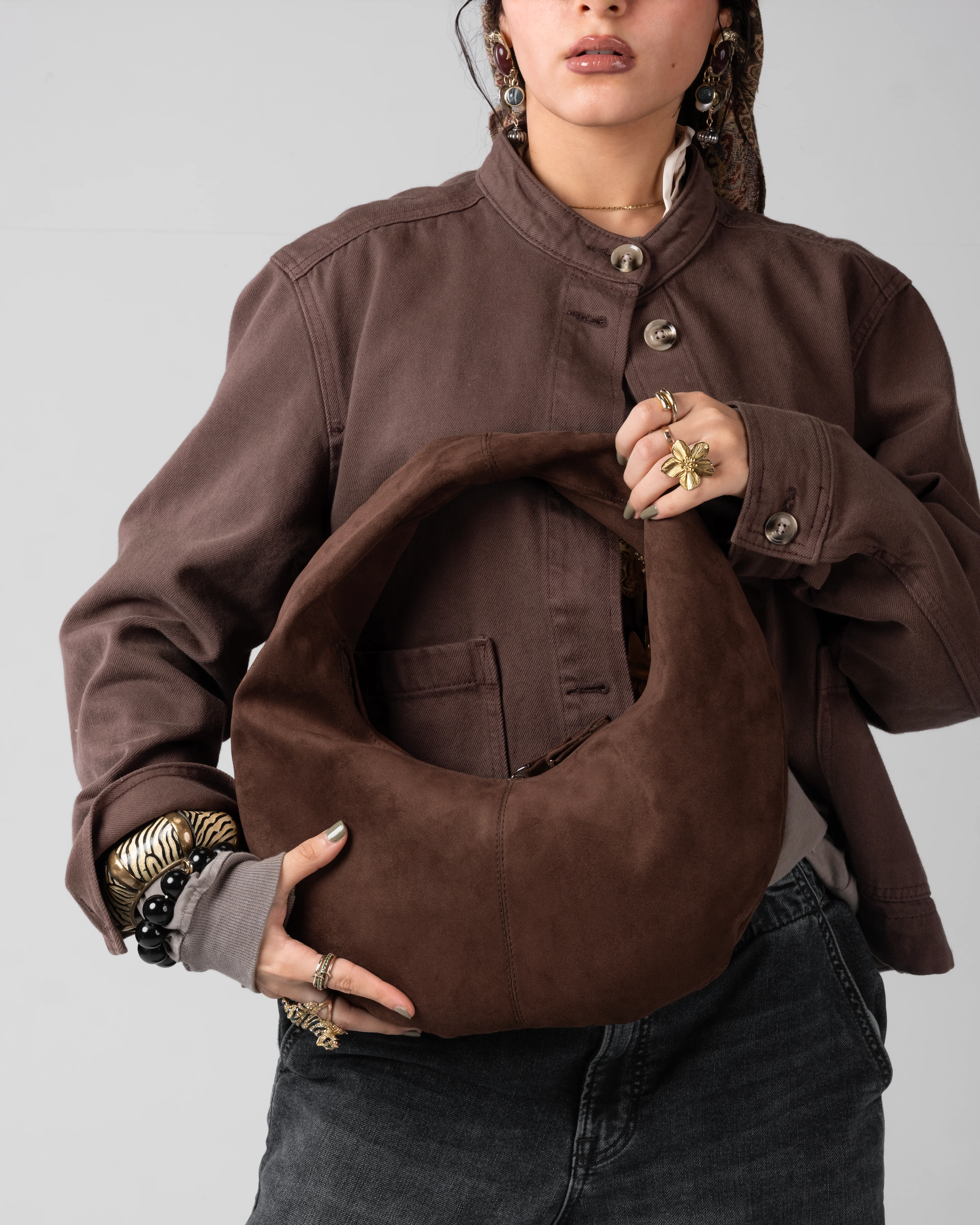 HALO SUEDE BAG BROWN - Image 2