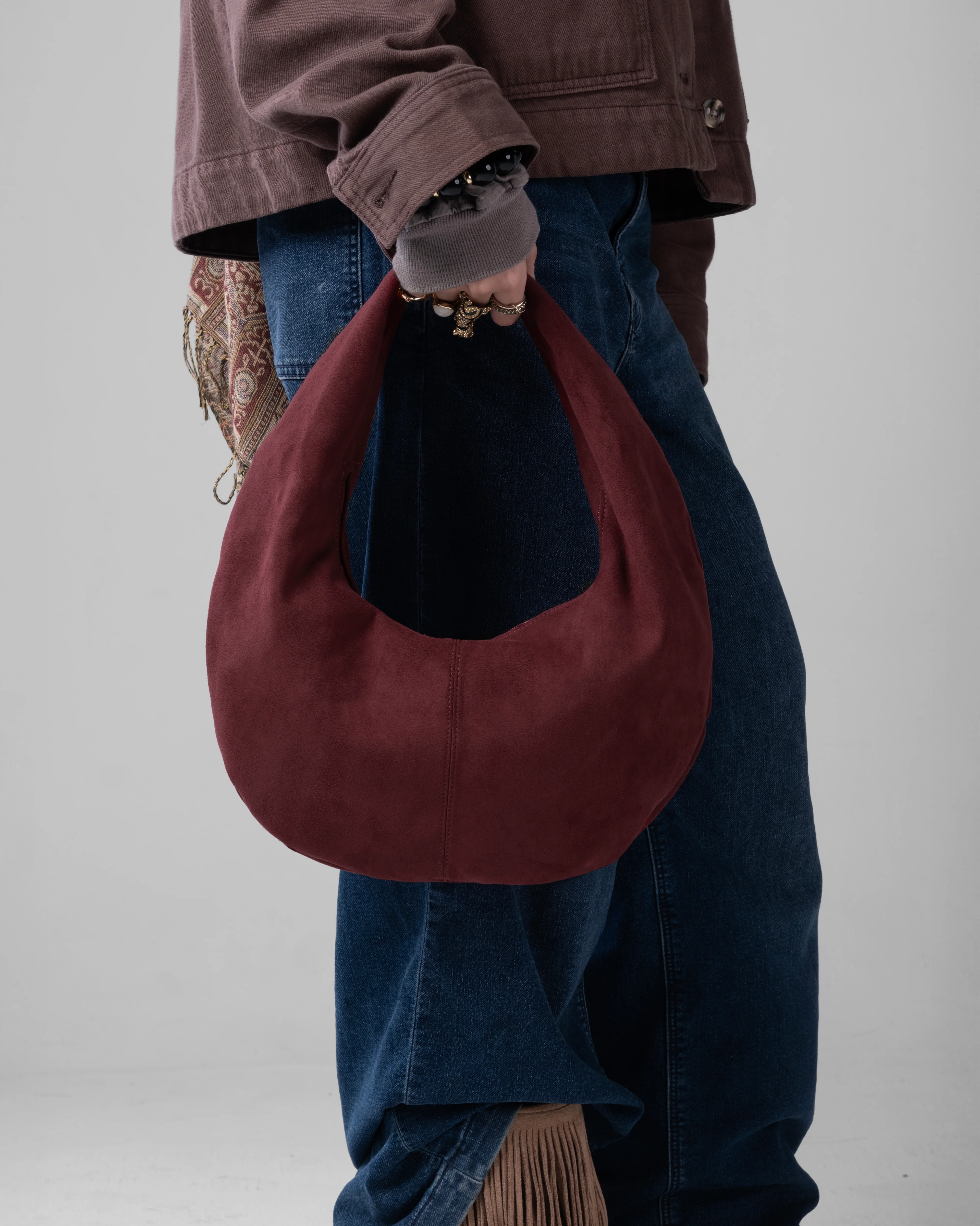 HALO SUEDE BAG BURGUNDY - Image 6