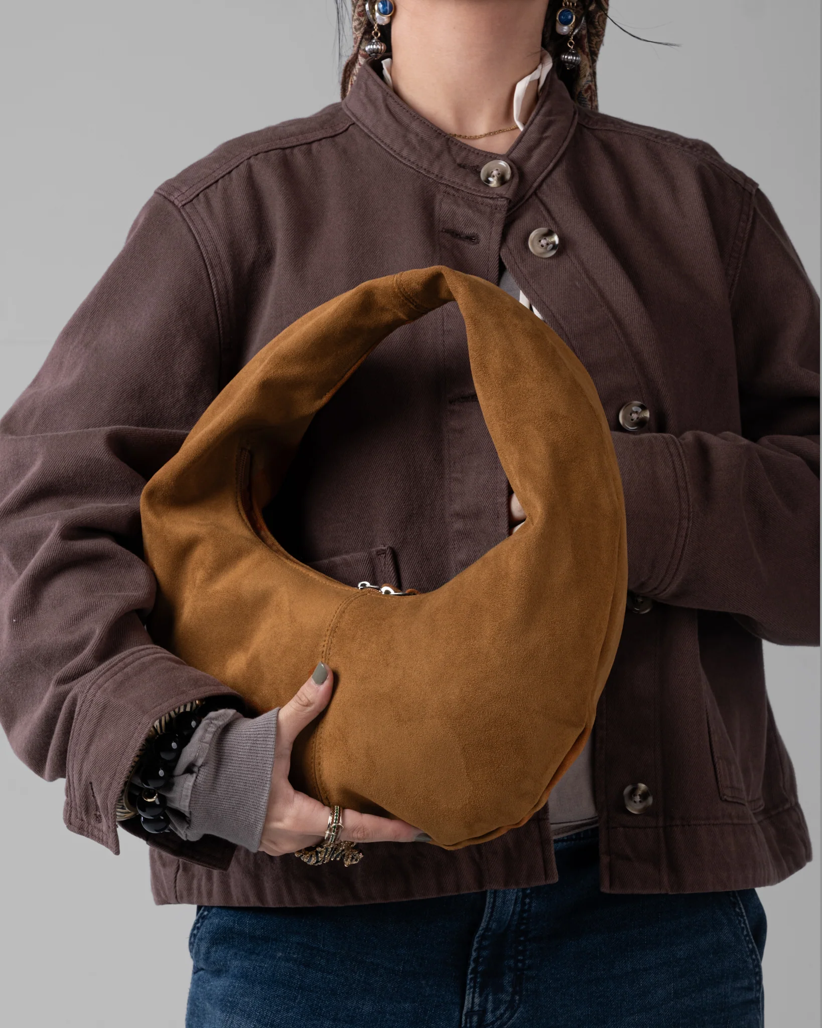HALO SUEDE BAG CAMEL - Image 4