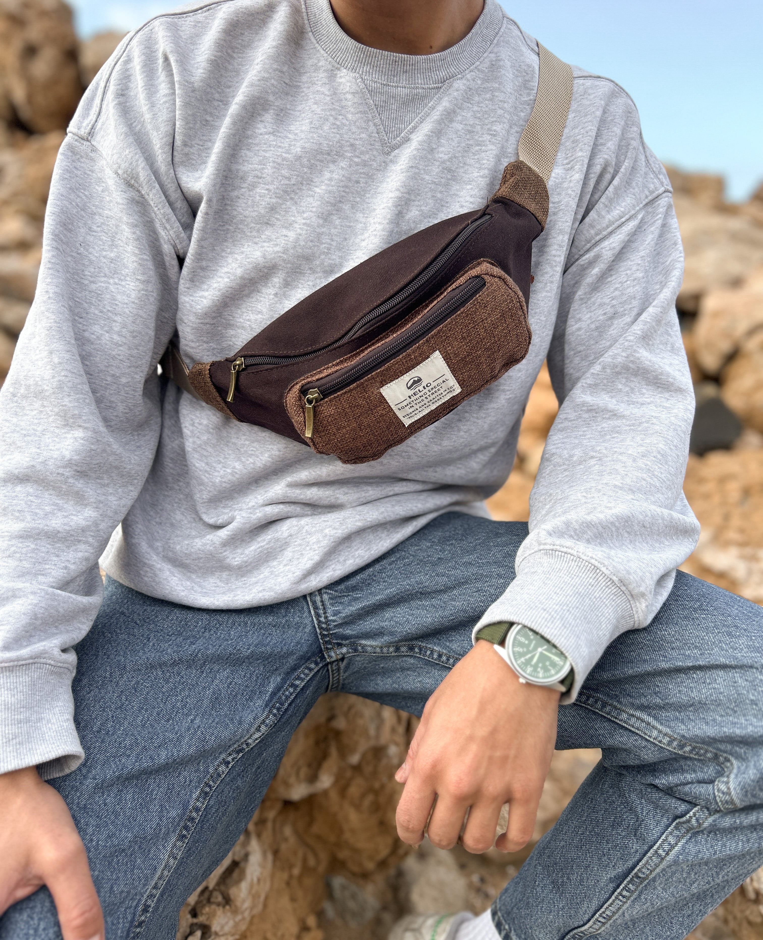 HIPPIE FANNY PACK BROWN - Image 2