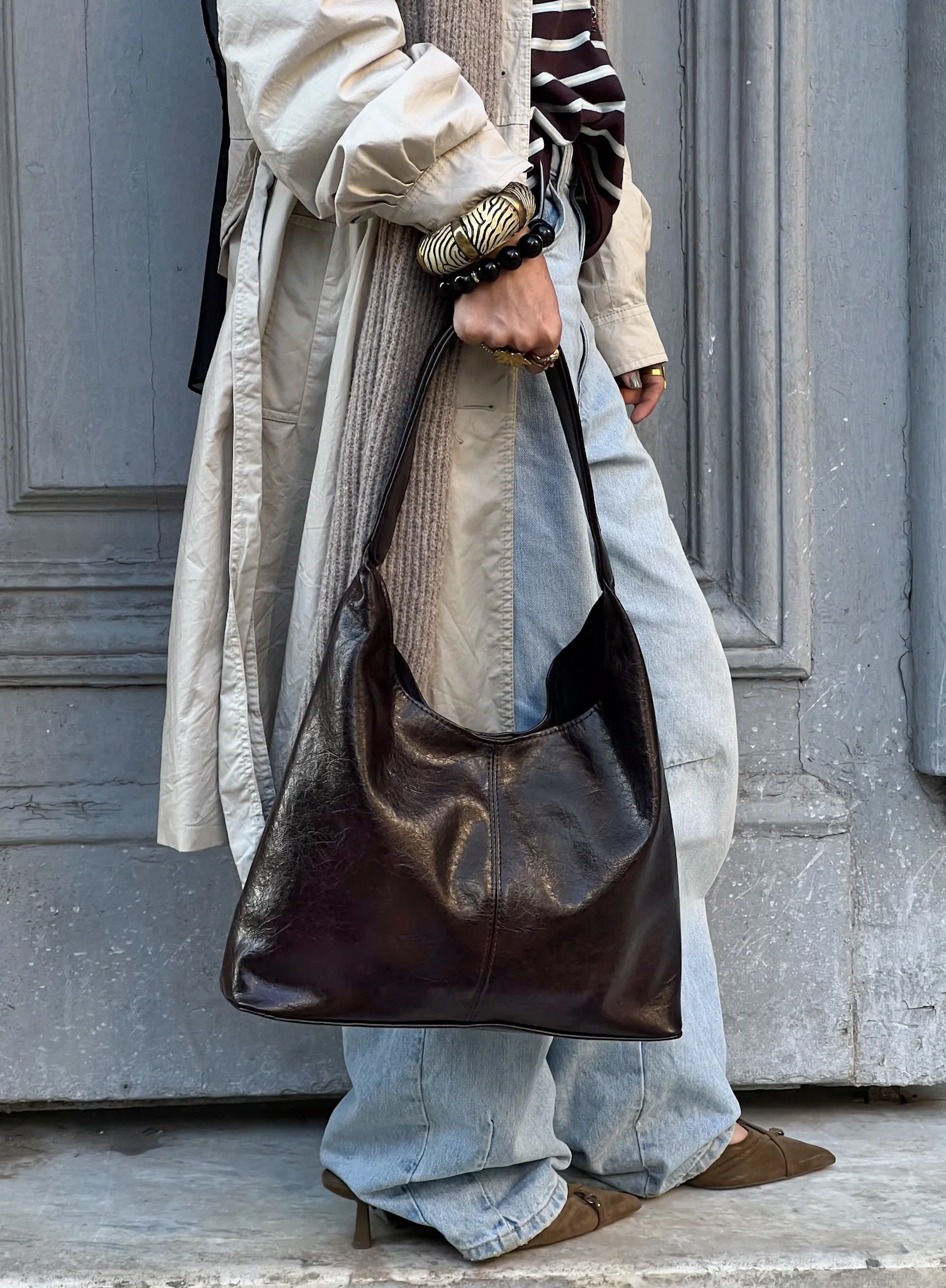 HOBO BAG DARK BROWN - Image 4