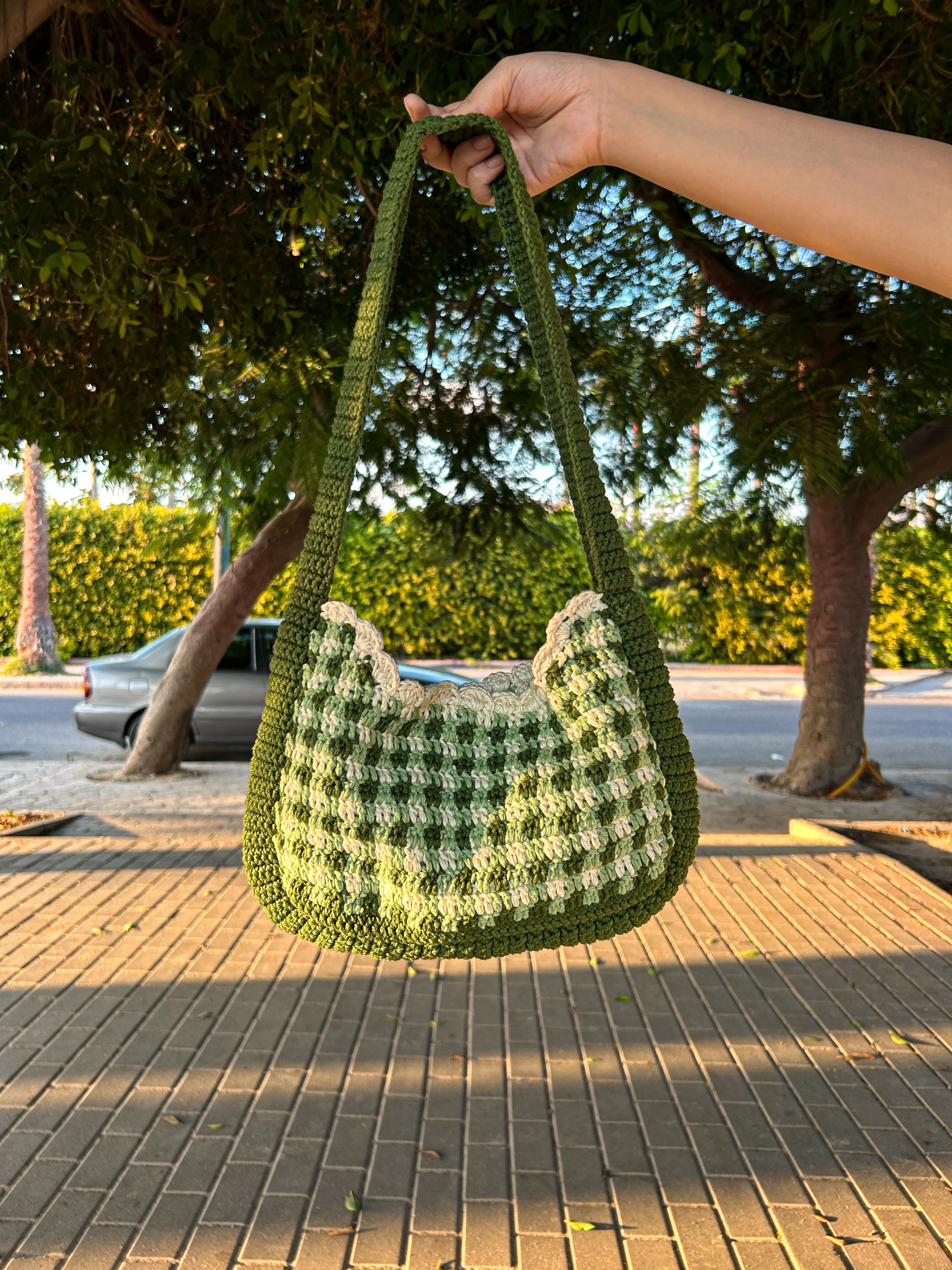 ITALIAN COTTON BAG GREEN - Image 3