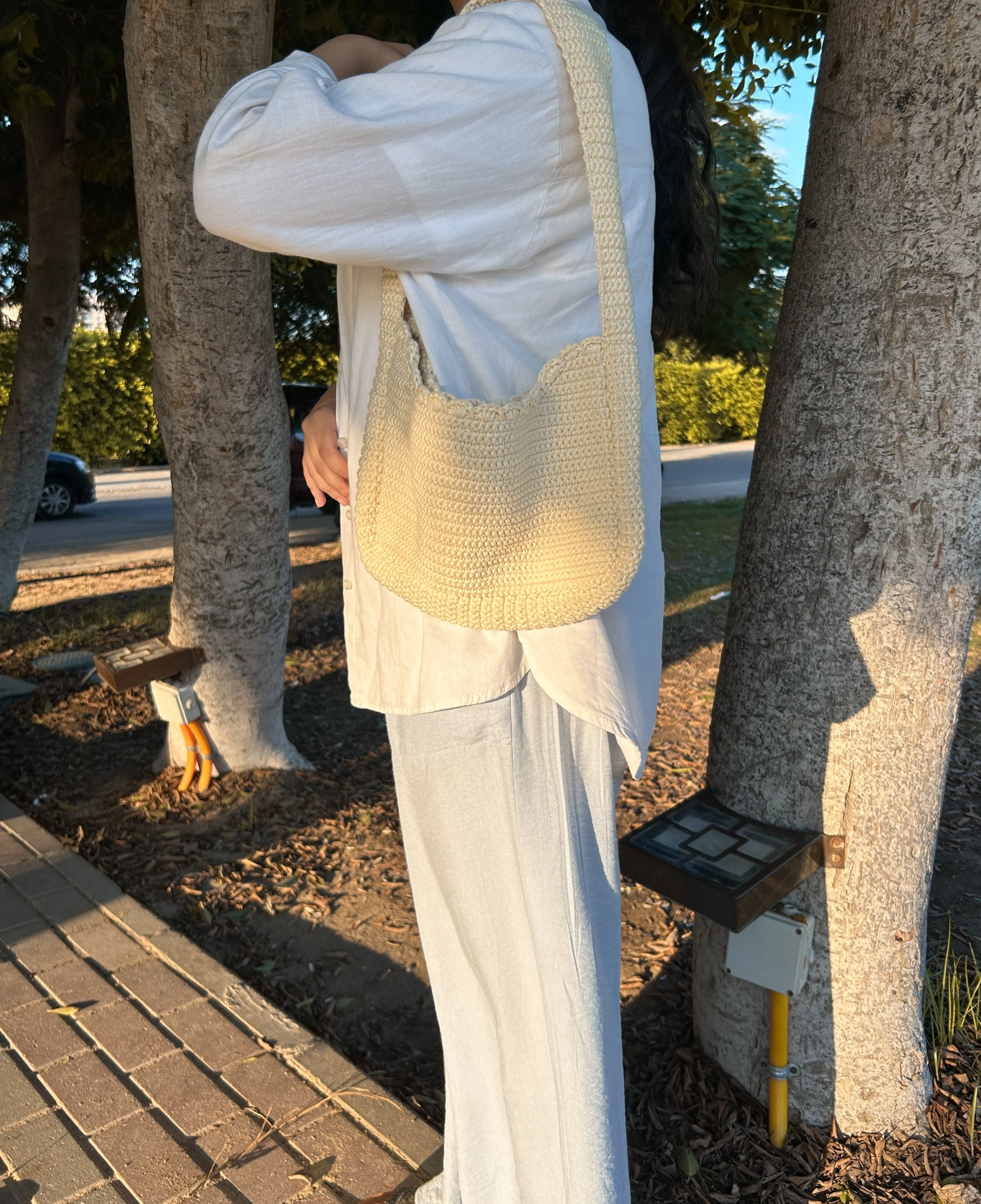 ITALIAN COTTON BAG OFFWHITE - Image 3