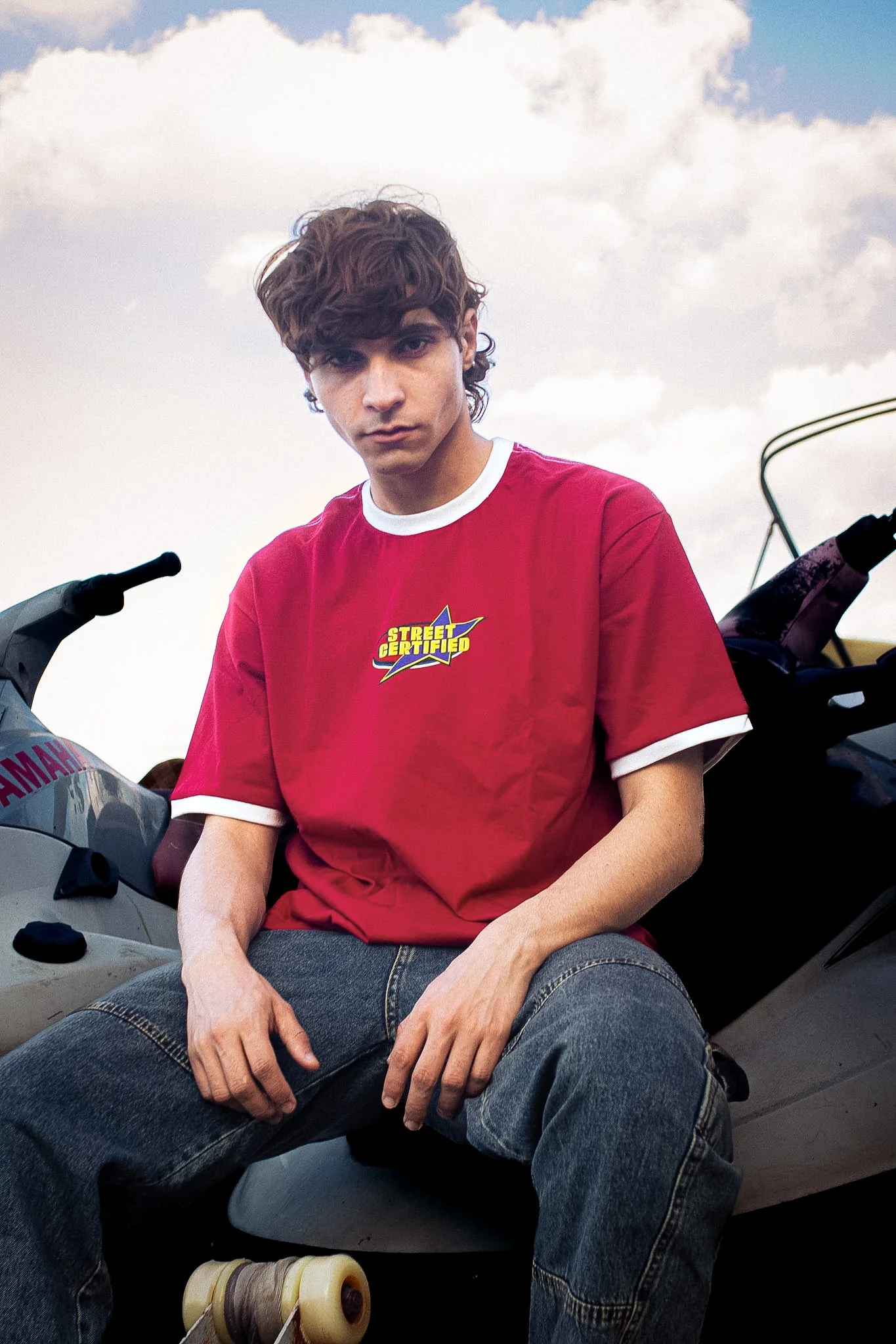 RINGER T-SHIRT BURGUNDY - Image 2
