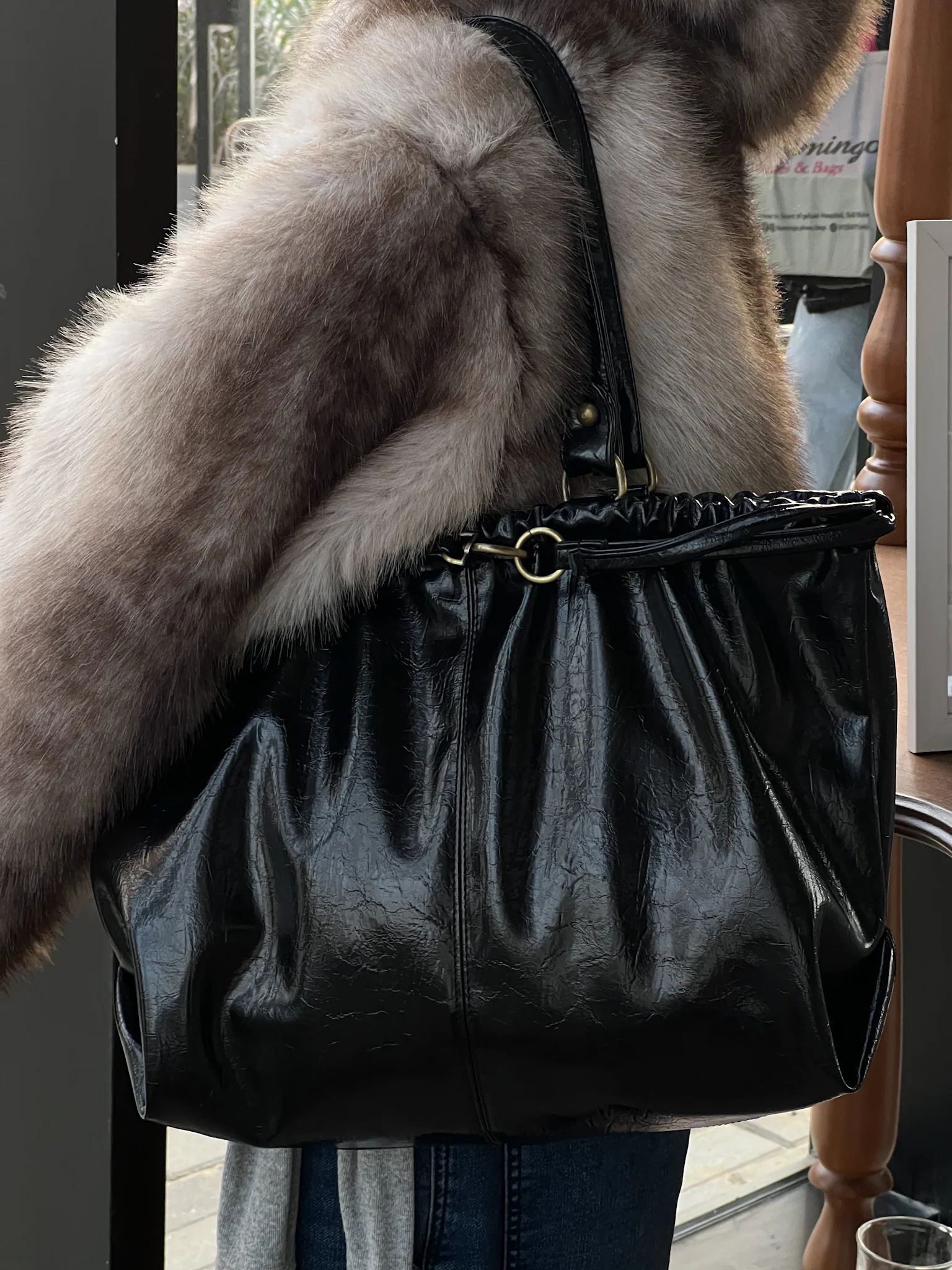 SCRUNCH BAG BLACK - Image 3