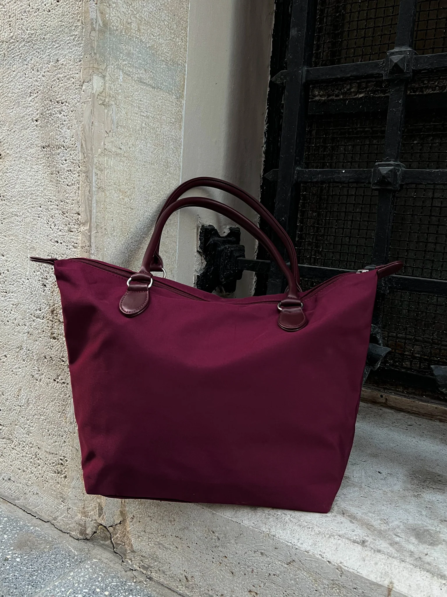 SHOPPER BAG BURGUNDY - Image 3
