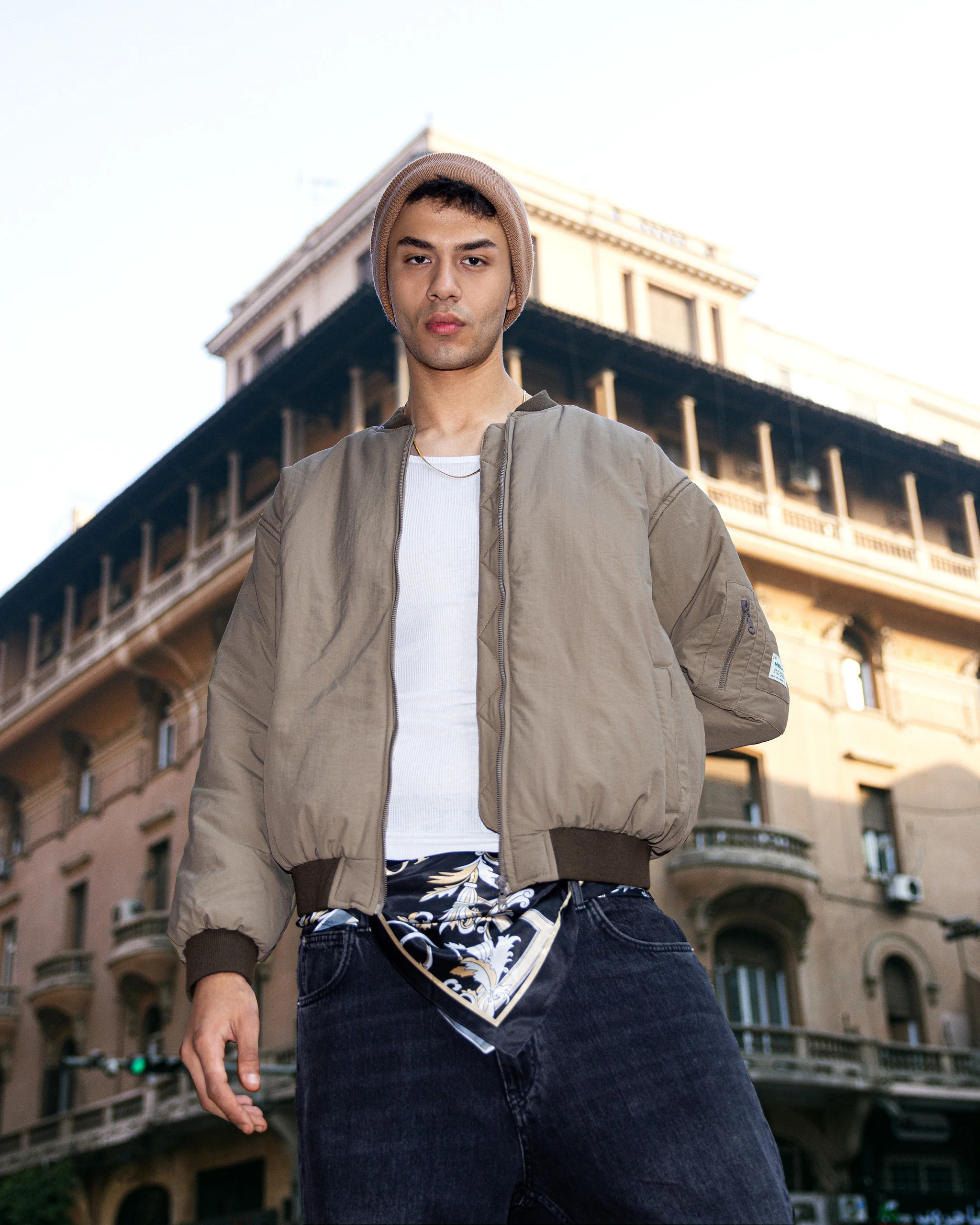 WATERPROOF PUFFER JACKET Café - Image 2