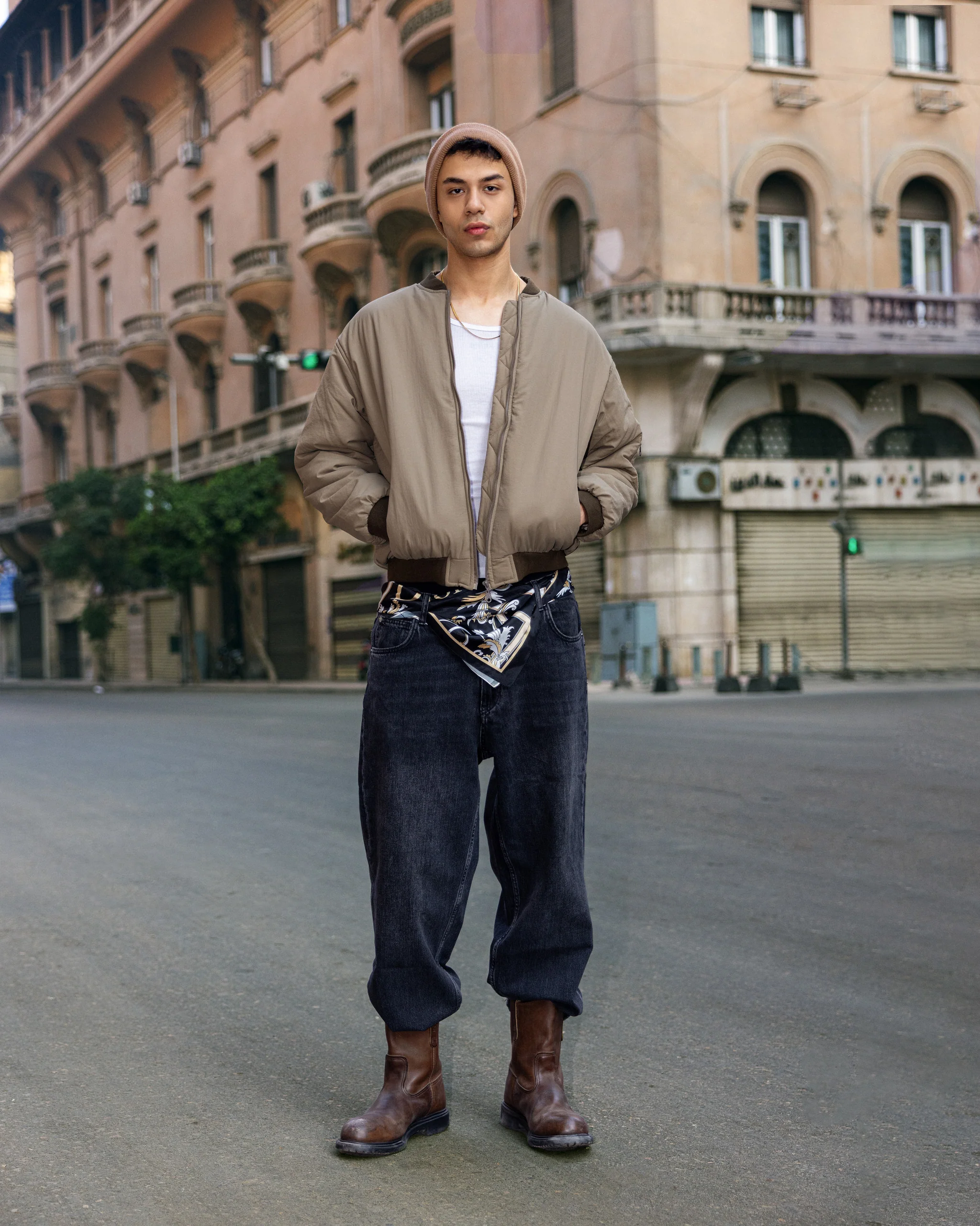 WATERPROOF PUFFER JACKET Café - Image 3