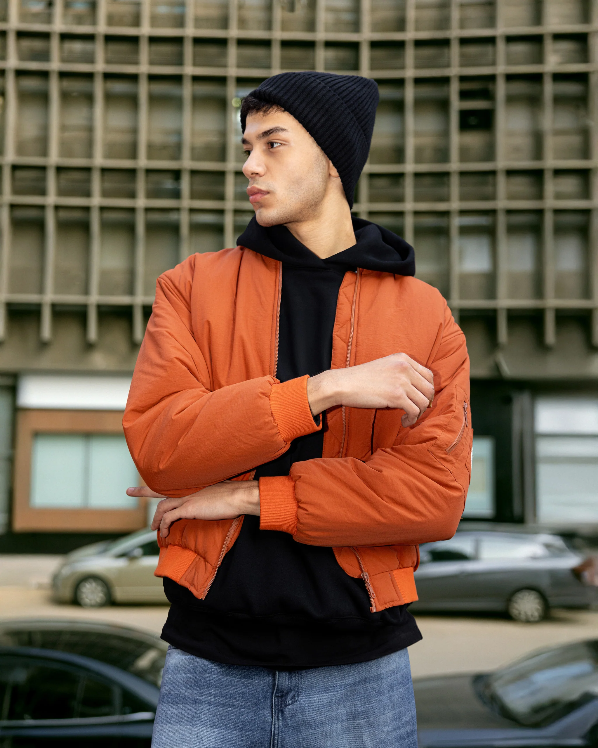 WATERPROOF PUFFER JACKET ORANGE - Image 2