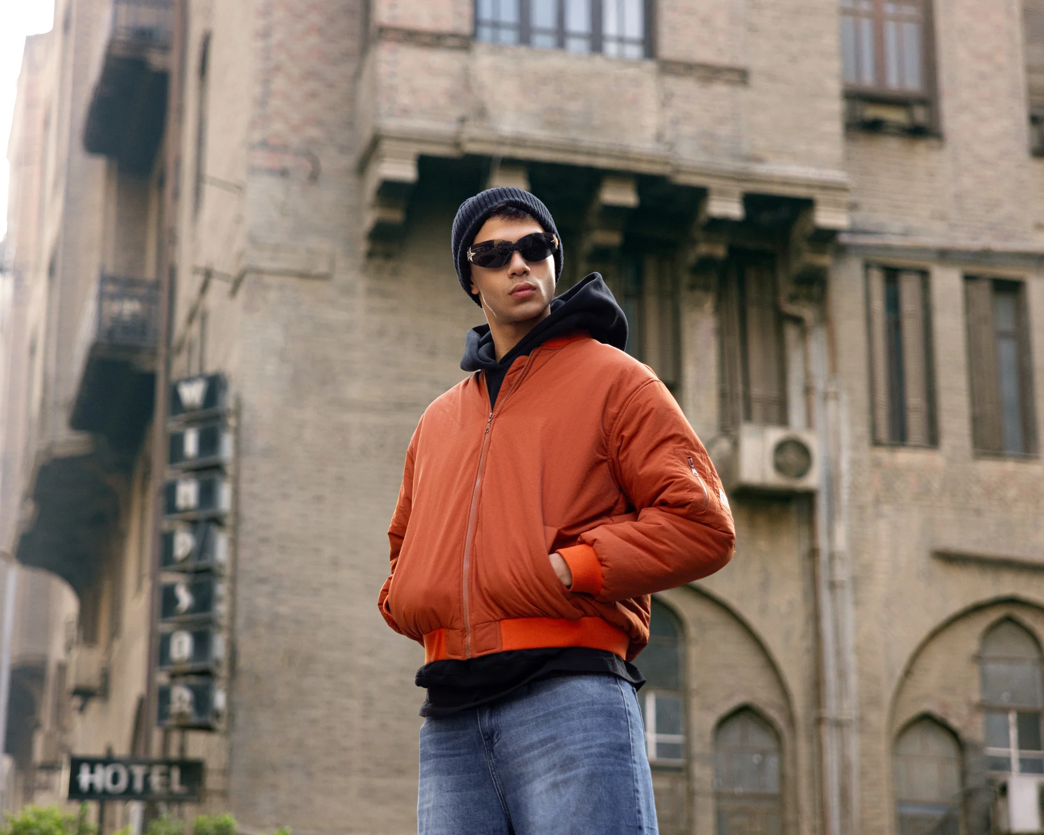 WATERPROOF PUFFER JACKET ORANGE - Image 3